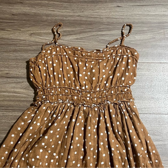 ☀️2/$22☀️ Maurice’s Brown and White Polka Dot Dress - Picture 7 of 8